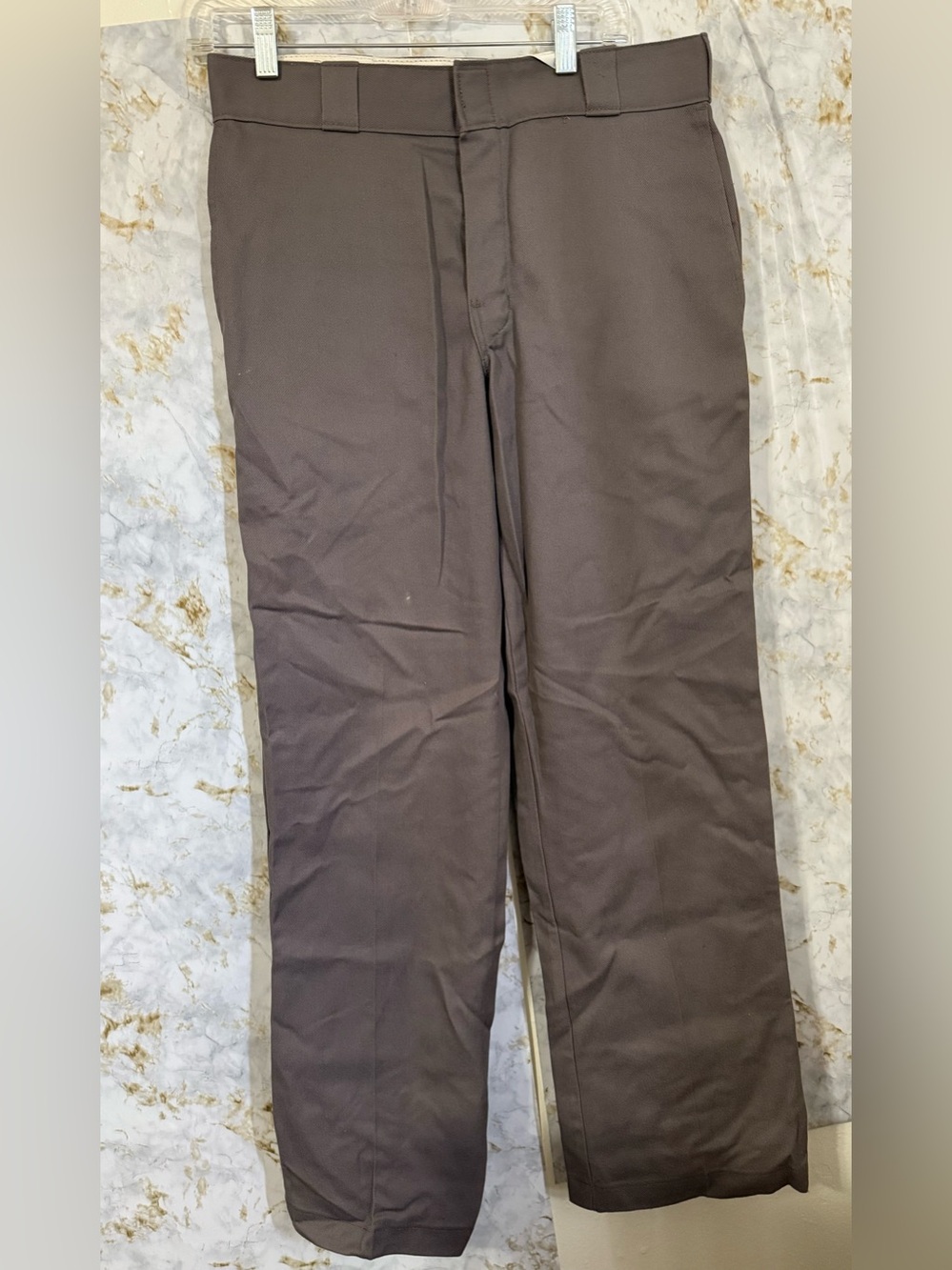 Dickies Men's Dark Brown Straight Leg Chinos